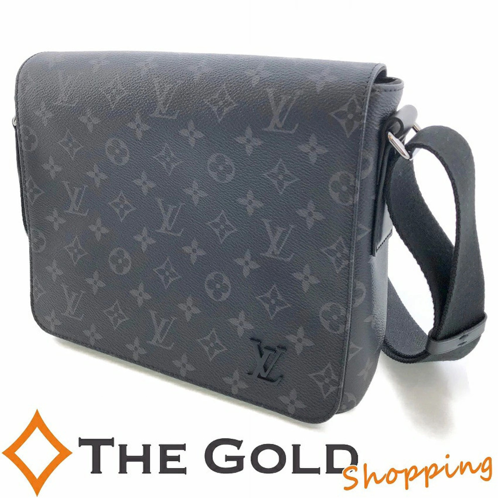 Louis Vuitton District NM Monogram Crossbody Bag Canvas Eclipse Black Gray